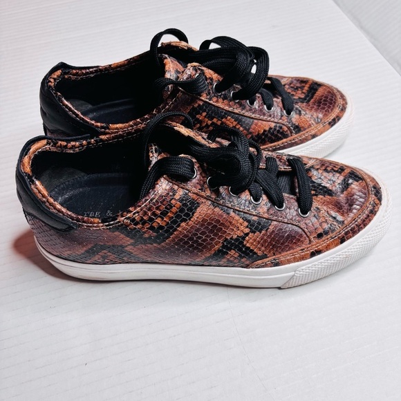 RAG & BONE Golden Brown Army Low Sneakers Size 8 - Picture 2 of 9